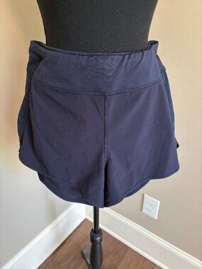 Navy Blue Athleta Racer Shorts